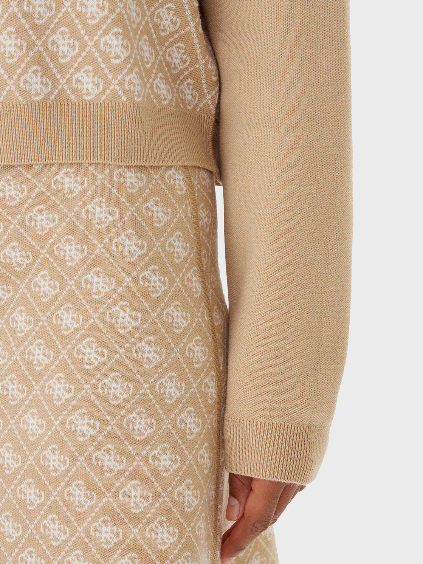 Жіночий бежевий джемпер з візерунком модель W5BR23.Z3JD2;FNI4 Фото