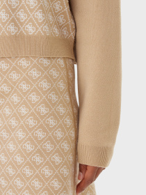 Жіночий бежевий джемпер з візерунком модель W5BR23.Z3JD2;FNI4 Фото