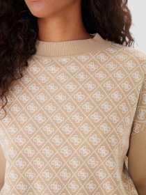 Жіночий бежевий джемпер з візерунком модель W5BR23.Z3JD2;FNI4 Фото