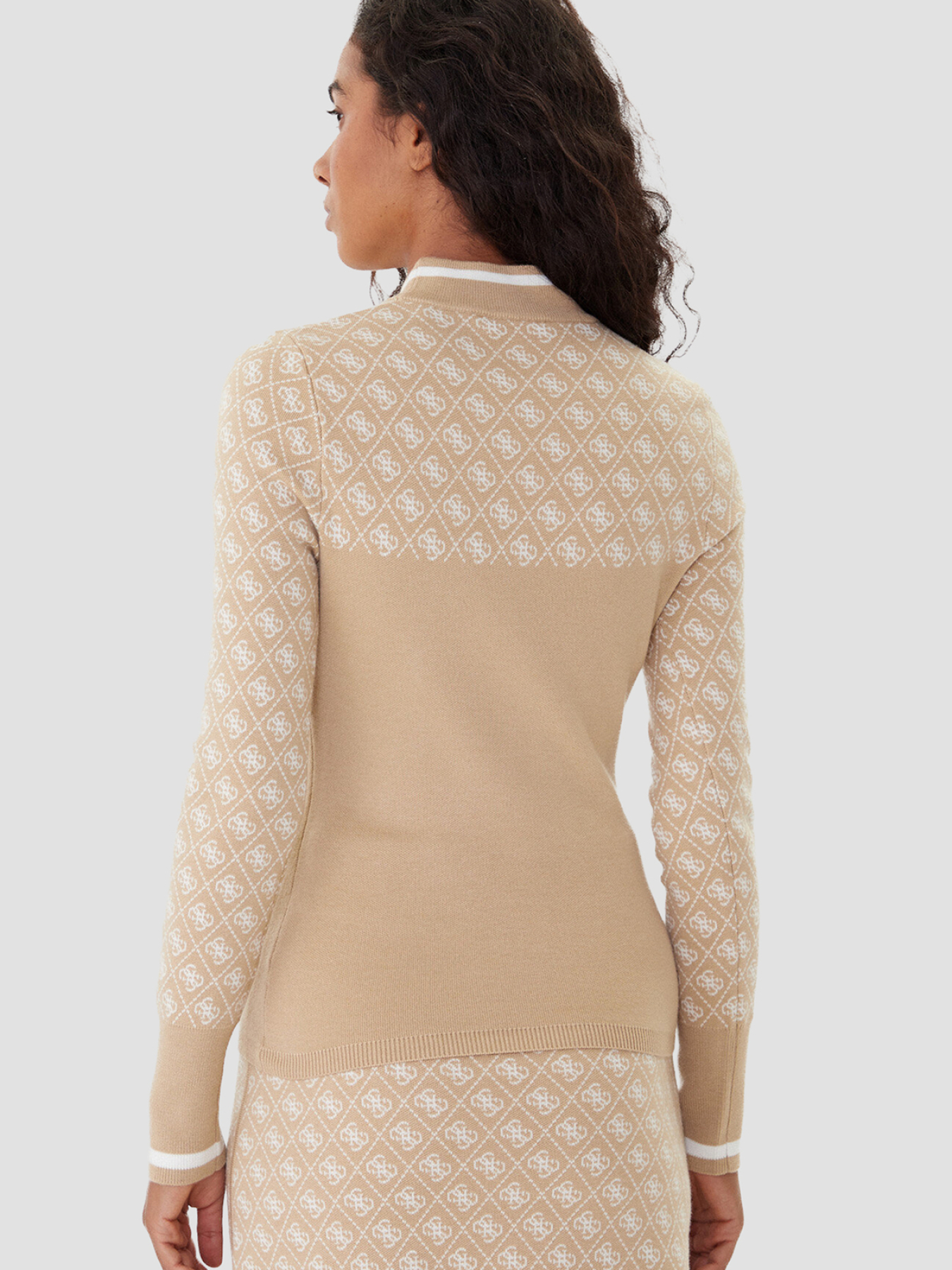 Жіночий бежевий гольф з візерунком модель W5BR24.Z3JD2;FNI4 Фото