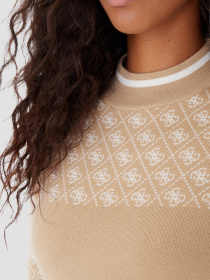 Жіночий бежевий гольф з візерунком модель W5BR24.Z3JD2;FNI4 Фото