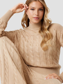 Жіночий бежевий гольф модель W5BR30.Z1192;G1L7 Фото