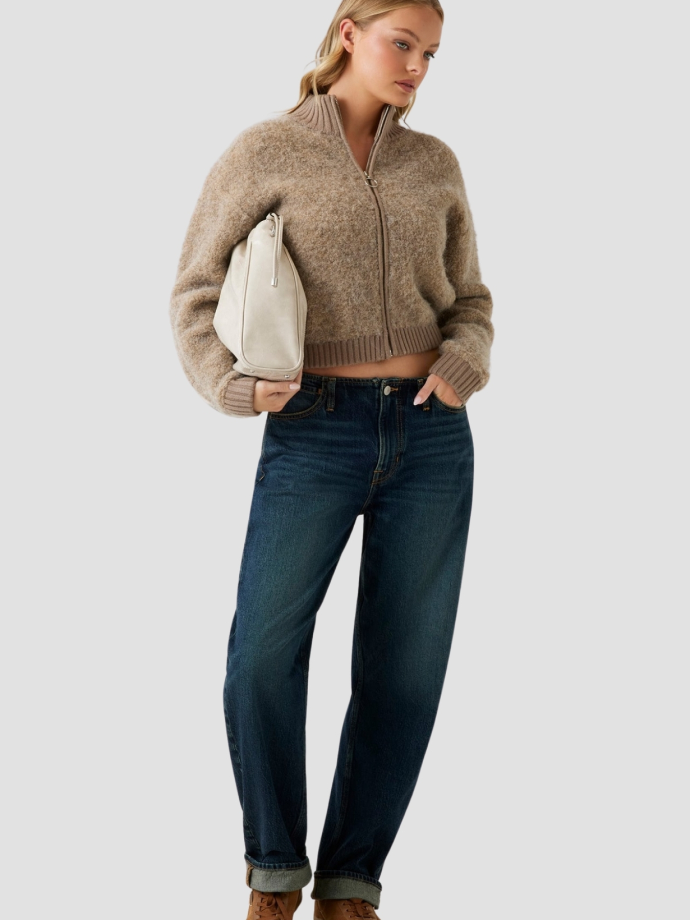 Женский бежевый кардиган модель W5BR56.Z0702;F1AX Фото