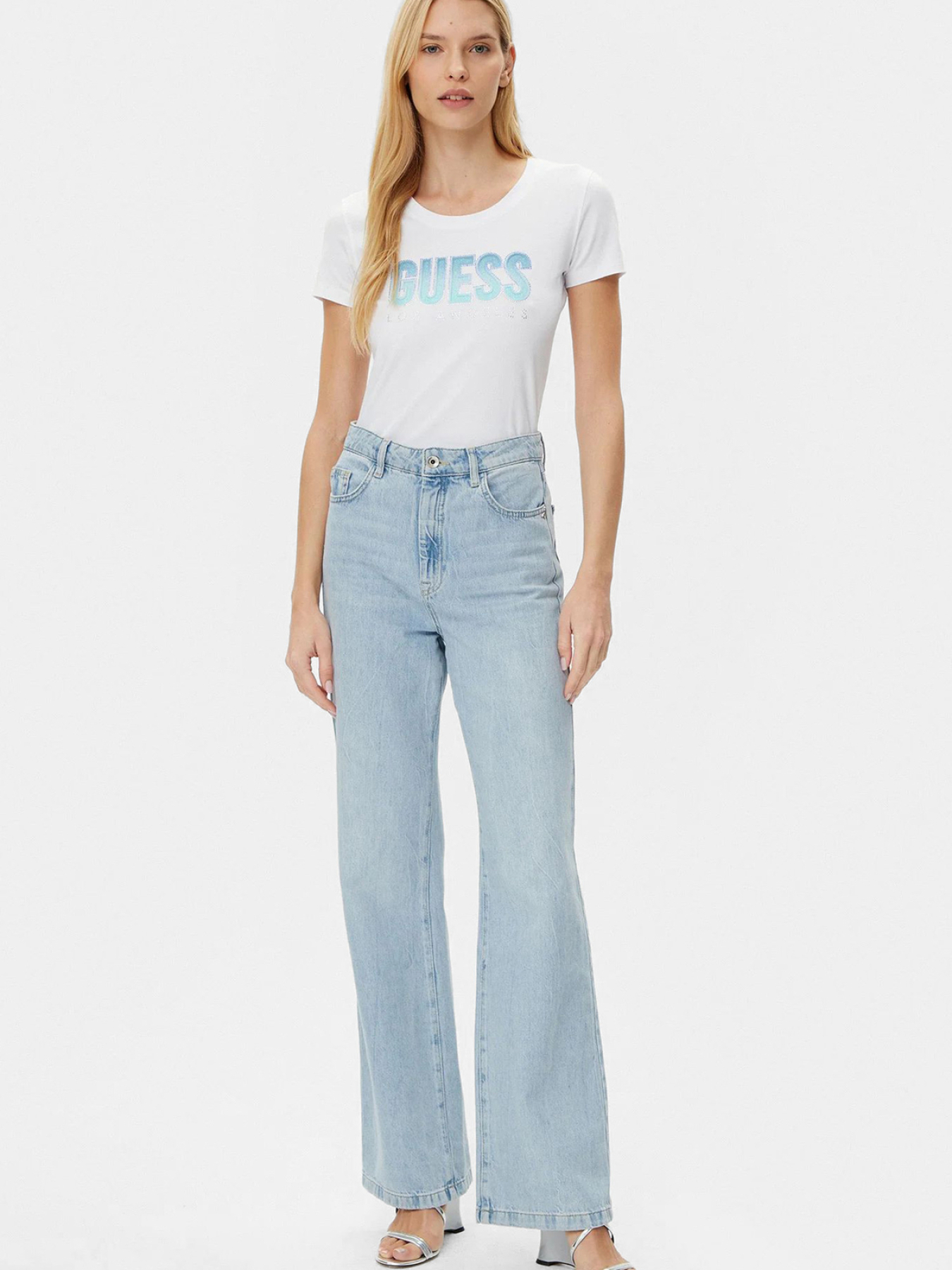 Жіноча біла футболка модель W5GI14.J1314;G011 Фото