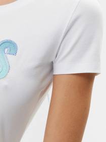 Жіноча біла футболка модель W5GI14.J1314;G011 Фото