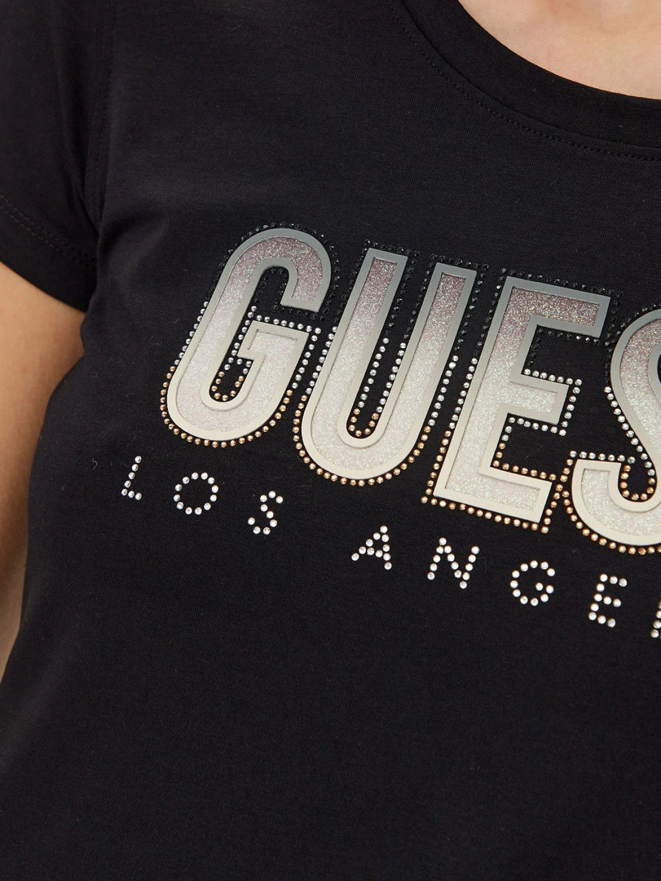 Женская черная футболка модель W5GI14.J1314;JBLK Фото