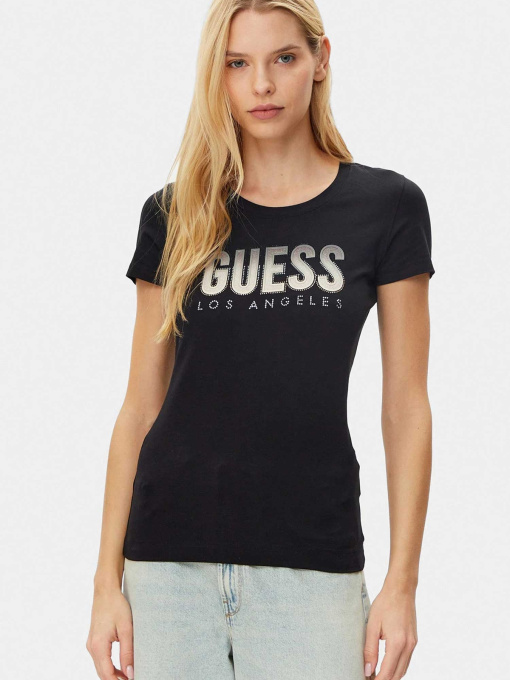 Женская черная футболка модель W5GI14.J1314;JBLK Фото