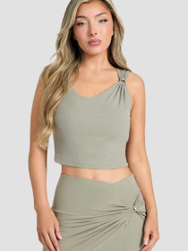 Жіночий оливковий топ модель W5GP22.KAQL2;G9D5 Фото