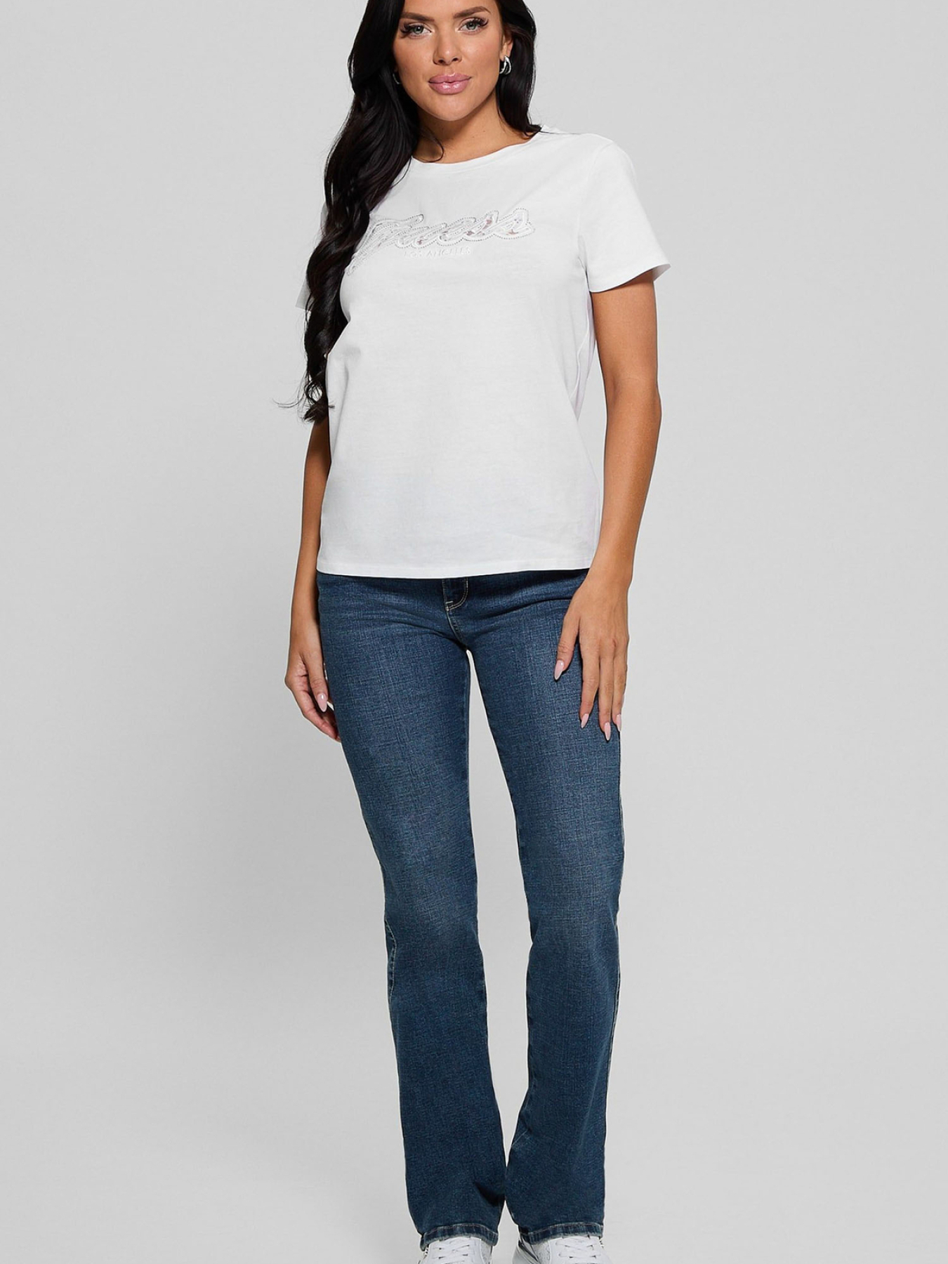 Женская белая футболка модель W5RI08.K9RM1;G011 Фото