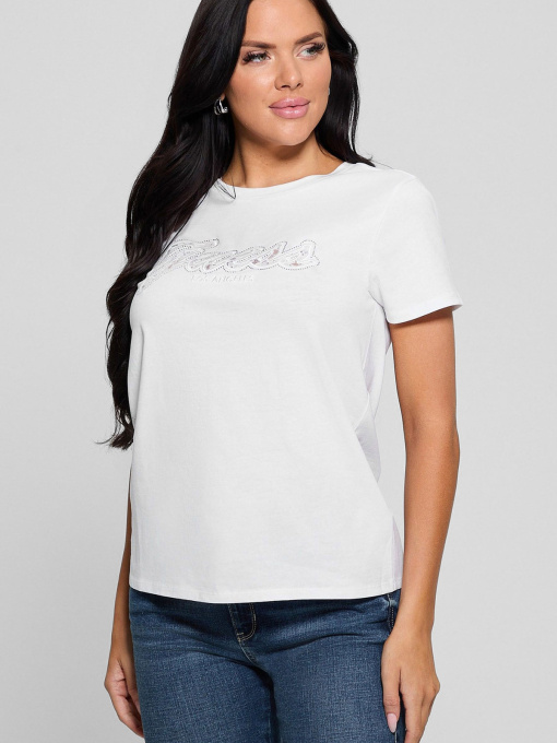 Женская белая футболка модель W5RI08.K9RM1;G011 Фото