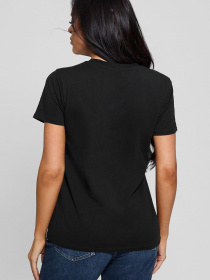 Женская черная футболка модель W5RI08.K9RM1;JBLK Фото