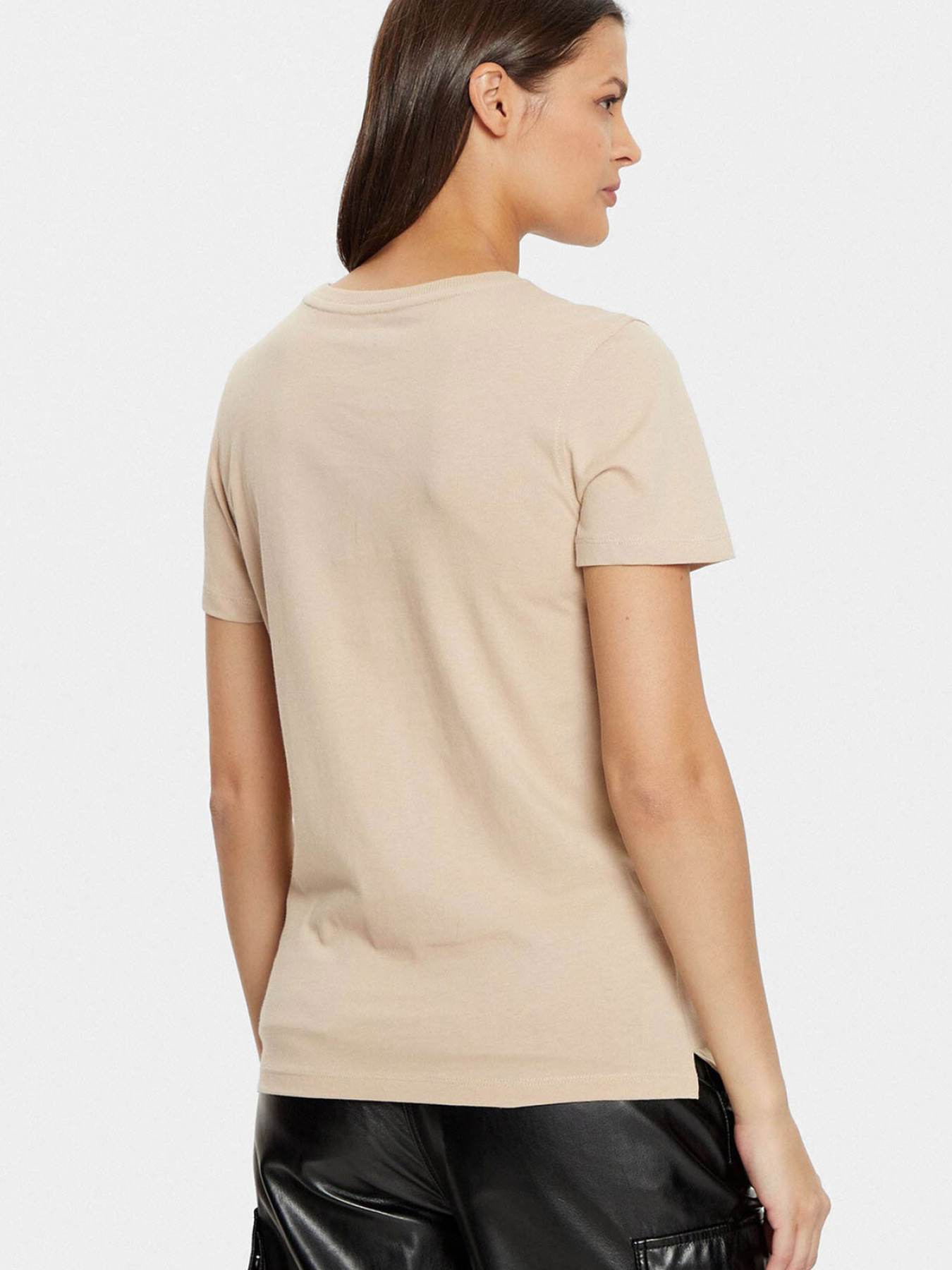 Женская бежевая футболка модель W5RI19.I3Z14;A90F Фото