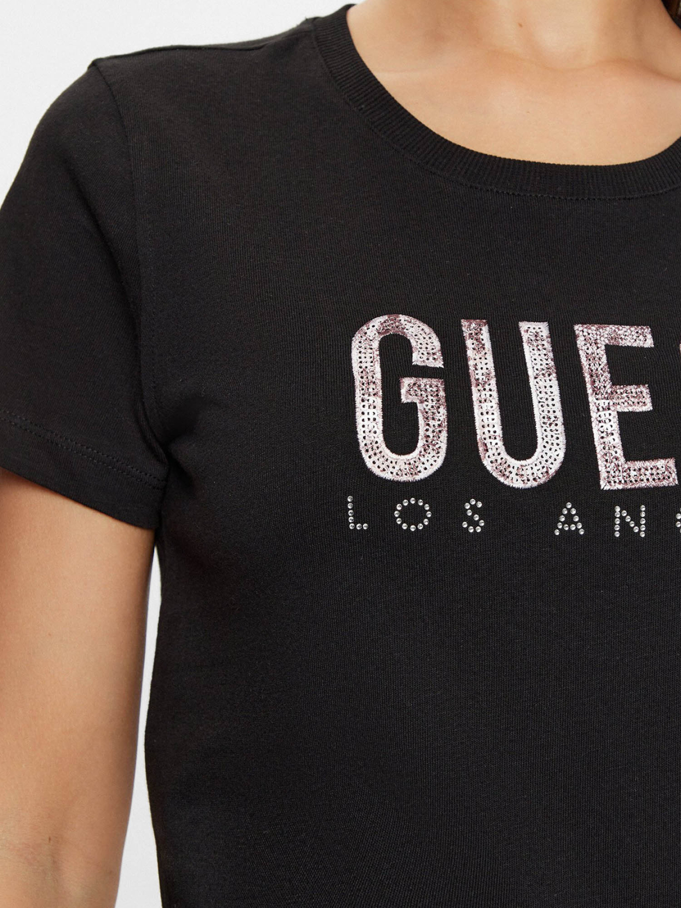 Жіноча чорна футболка модель W5RI19.I3Z14;JBLK Фото