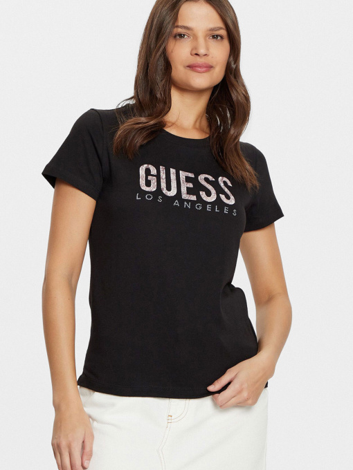 Женская черная футболка модель W5RI19.I3Z14;JBLK Фото