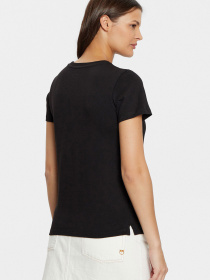 Жіноча чорна футболка модель W5RI19.I3Z14;JBLK Фото