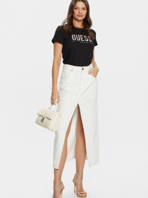 Жіноча чорна футболка модель W5RI19.I3Z14;JBLK Фото