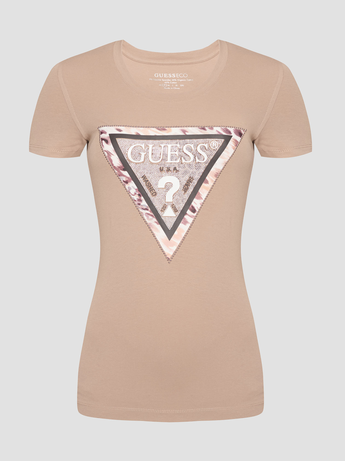 Жіноча бежева футболка модель W5RI22.J1314;A10L Фото