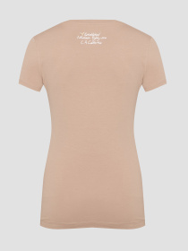 Жіноча бежева футболка модель W5RI22.J1314;A10L Фото