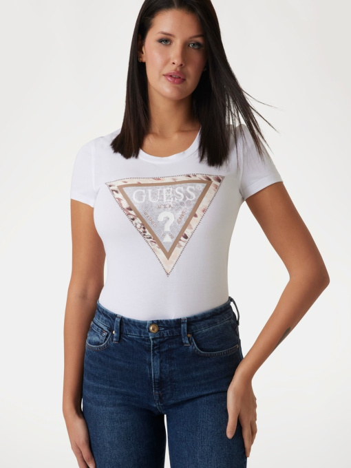 Женская белая футболка модель W5RI22.J1314;G011 Фото