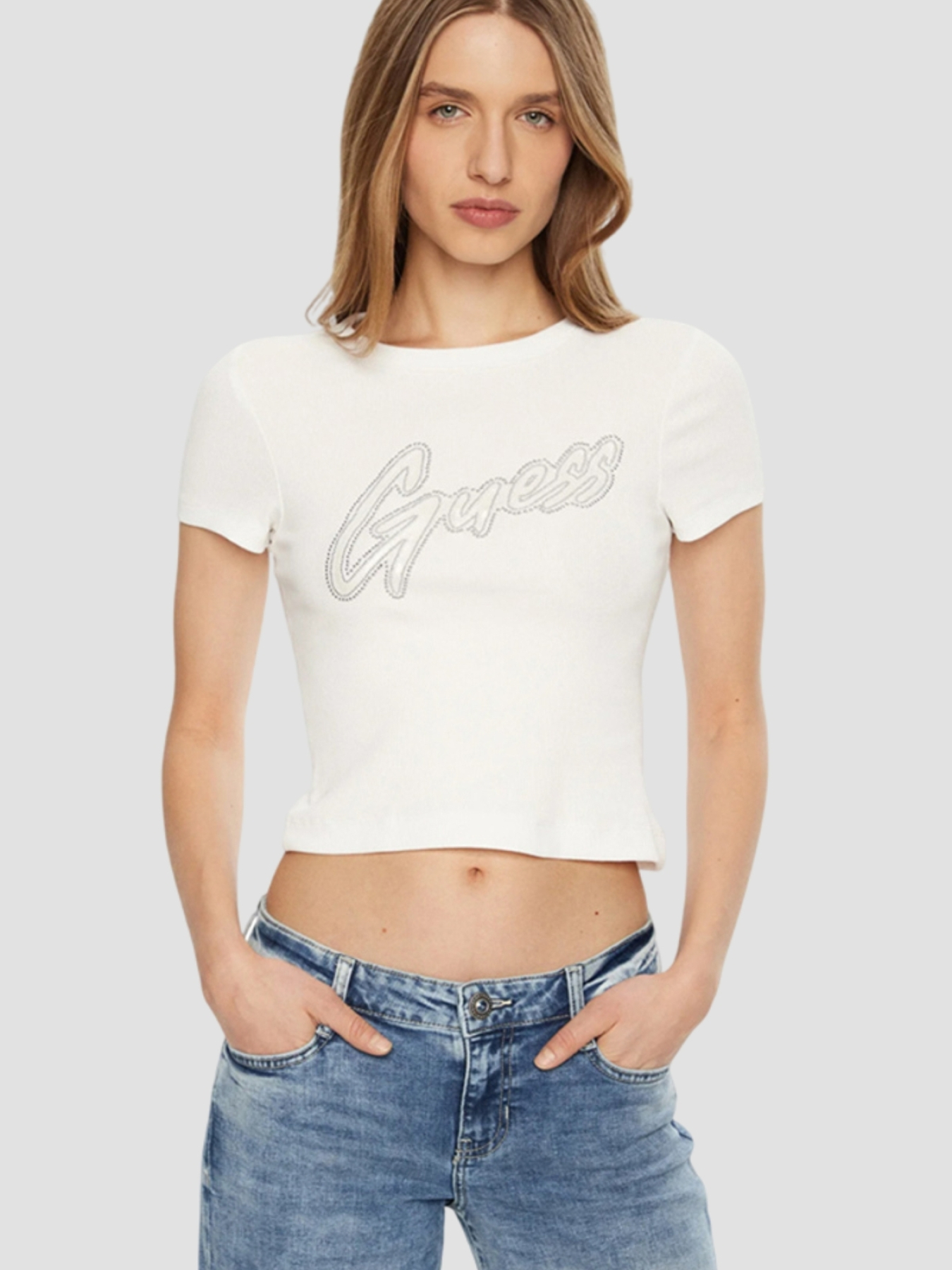 Жіноча біла футболка модель W5RI68.KA0H1;G011 Фото