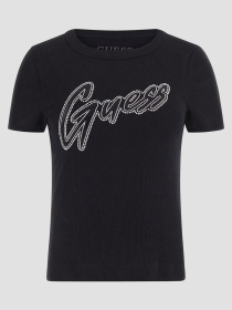 Женская черная футболка модель W5RI68.KA0H1;JBLK Фото