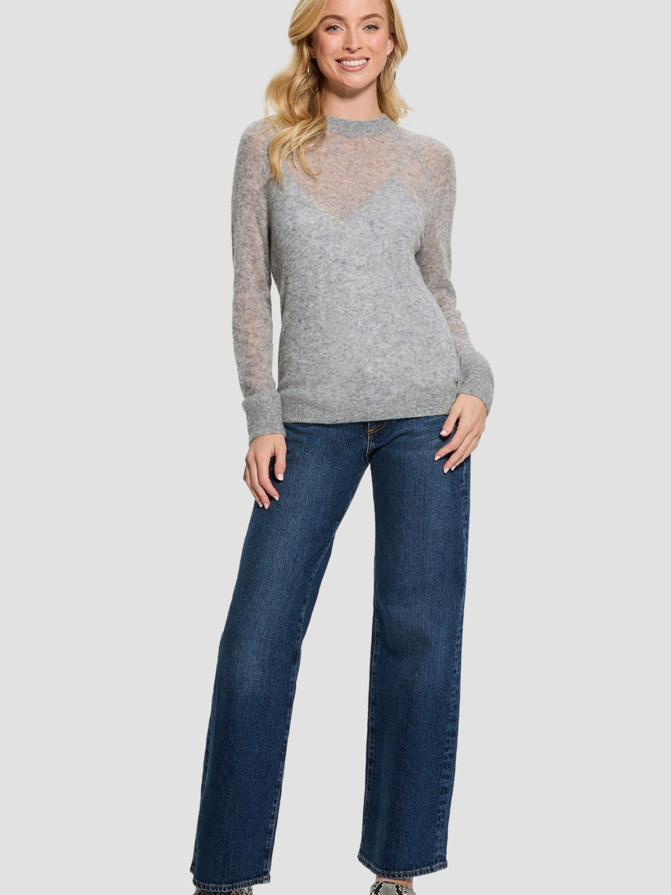 Женский серый шерстяной джемпер модель W5RR06.Z3HQ0;LMGY Фото