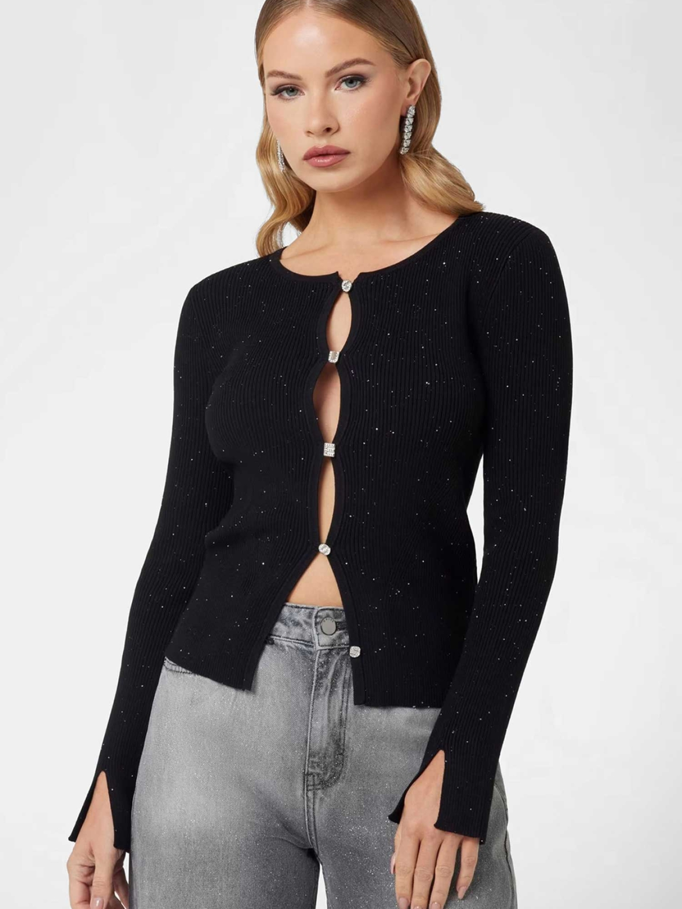 Женский черный кардиган модель W5RR17.Z34O0;JBLK Фото