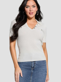 Женское белое поло модель W5RR25.Z2U00;G012 Фото