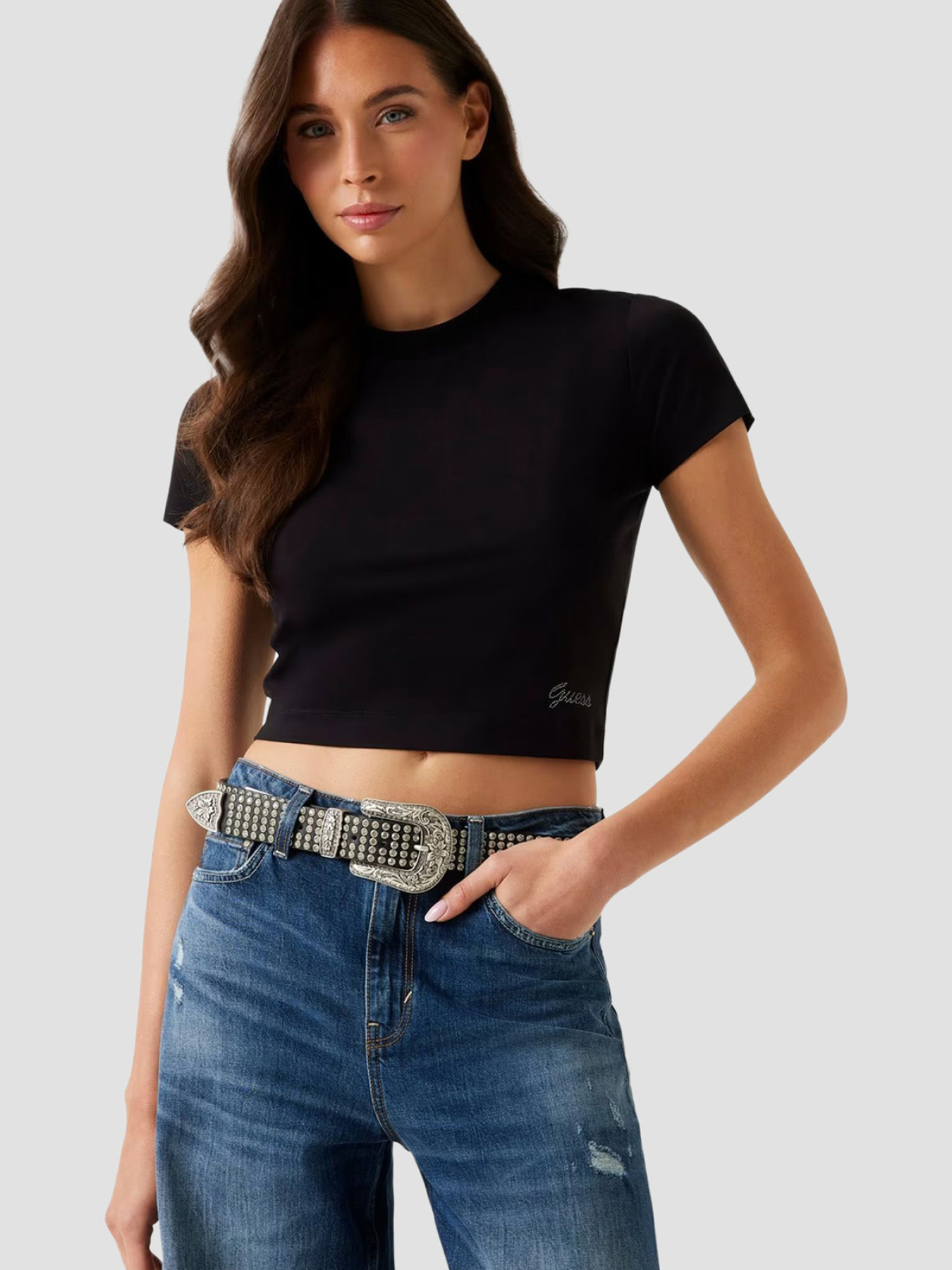 Женская черная футболка модель W5YI06.KCYV2;JBLK Фото