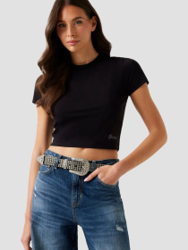 Женская черная футболка модель W5YI06.KCYV2;JBLK Фото