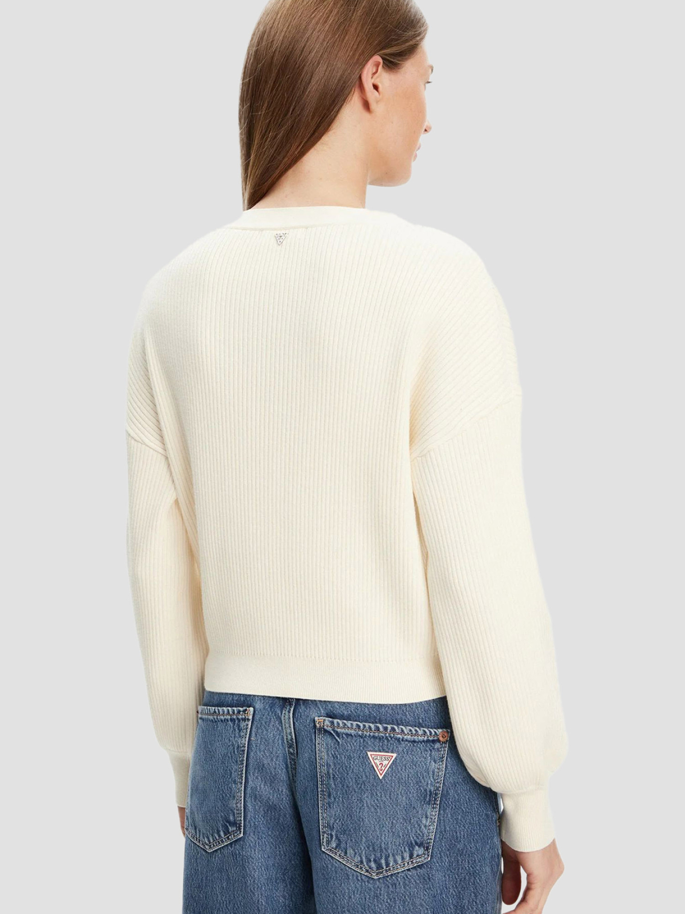 Женский белый кардиган модель W5YR07.Z2ZK2;G012 Фото