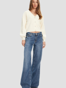 Женский белый кардиган модель W5YR07.Z2ZK2;G012 Фото