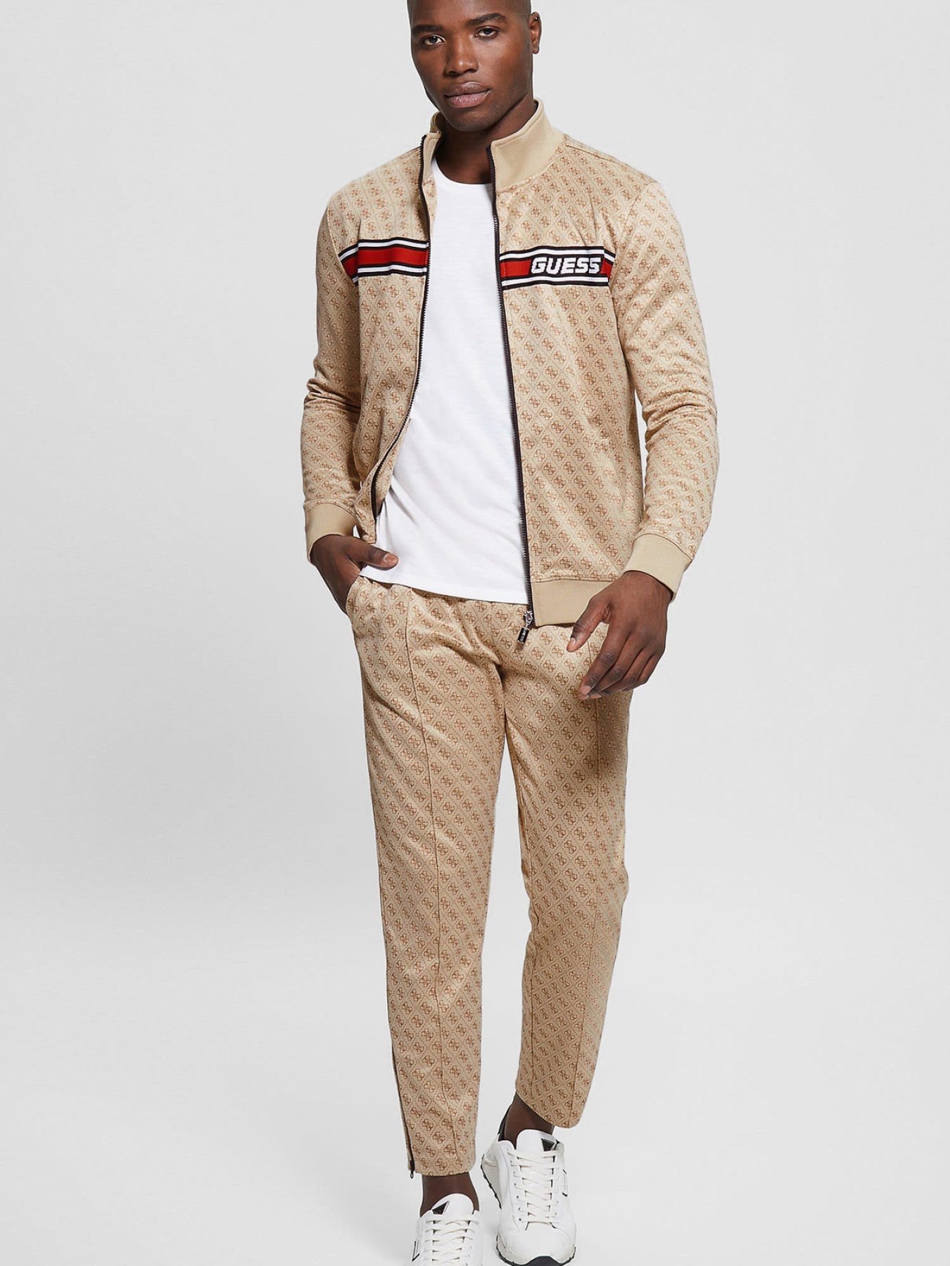 Чоловіча бежева спортивна кофта з візерунком модель Z2BQ06.FL04Q;P13W Фото