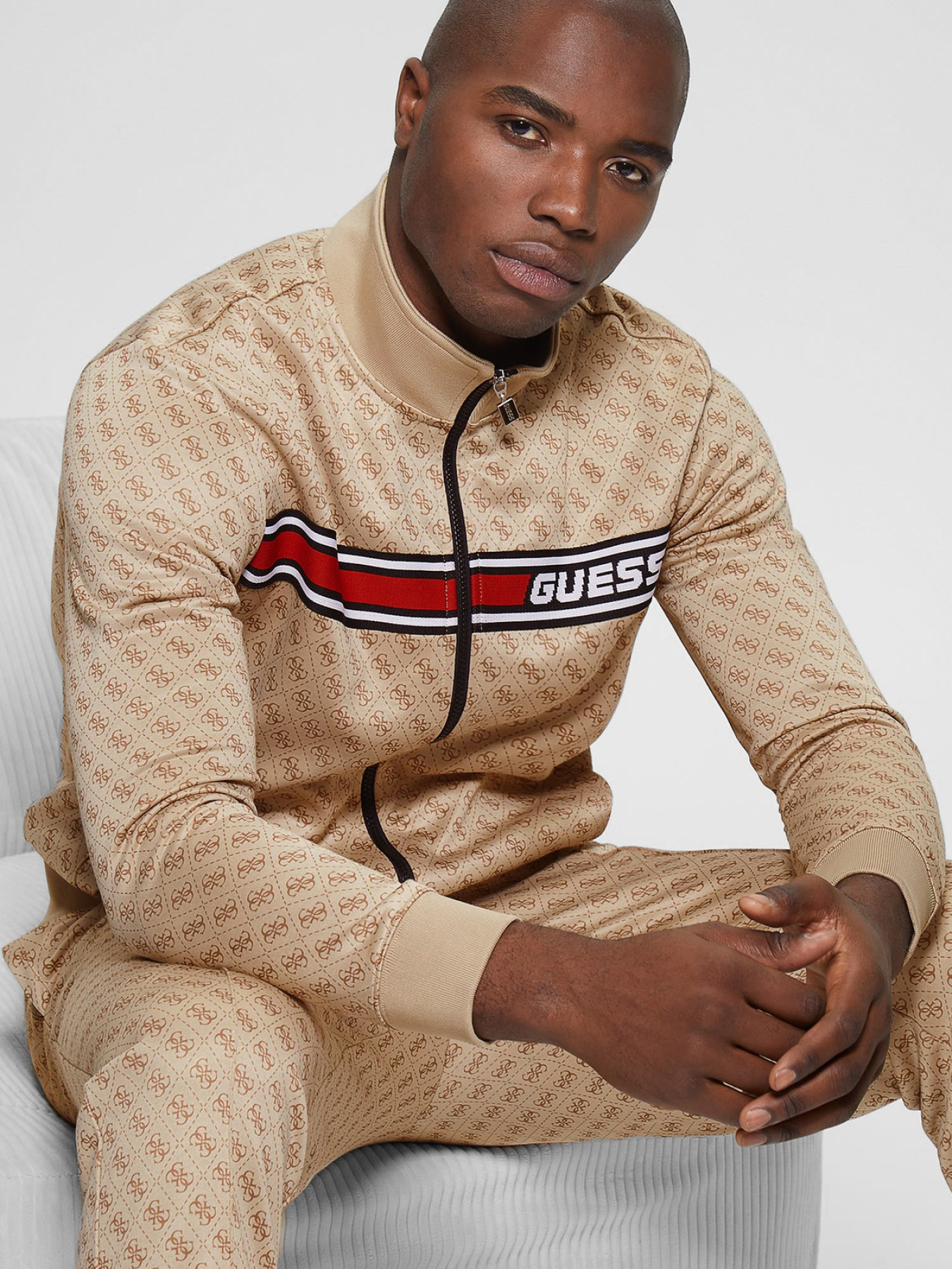 Чоловіча бежева спортивна кофта з візерунком модель Z2BQ06.FL04Q;P13W Фото