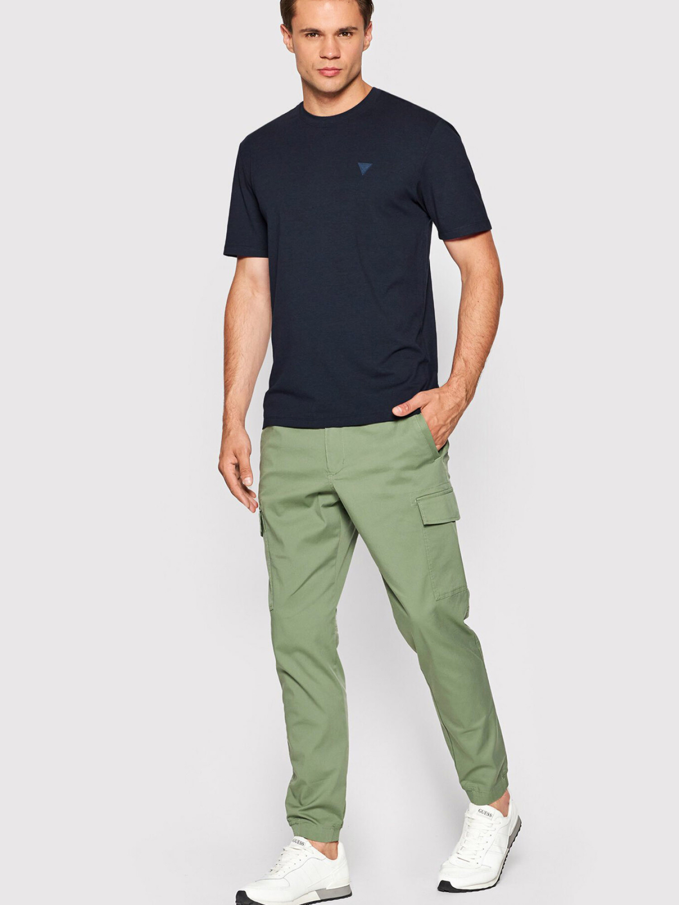 Мужская темно-синяя футболка модель Z2YI12.JR06K;G7V2 Фото