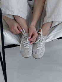 Кеди замшеві з молочною сіточкою Лотос (028/02035) 36 модель P_218472-S36_218472 Фото