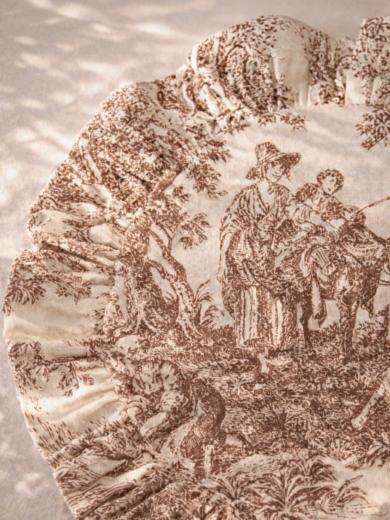 Серветка сервірувальна з рюшами бавовняна водовідштовхуюча Italiano Beige модель 25576 Фото