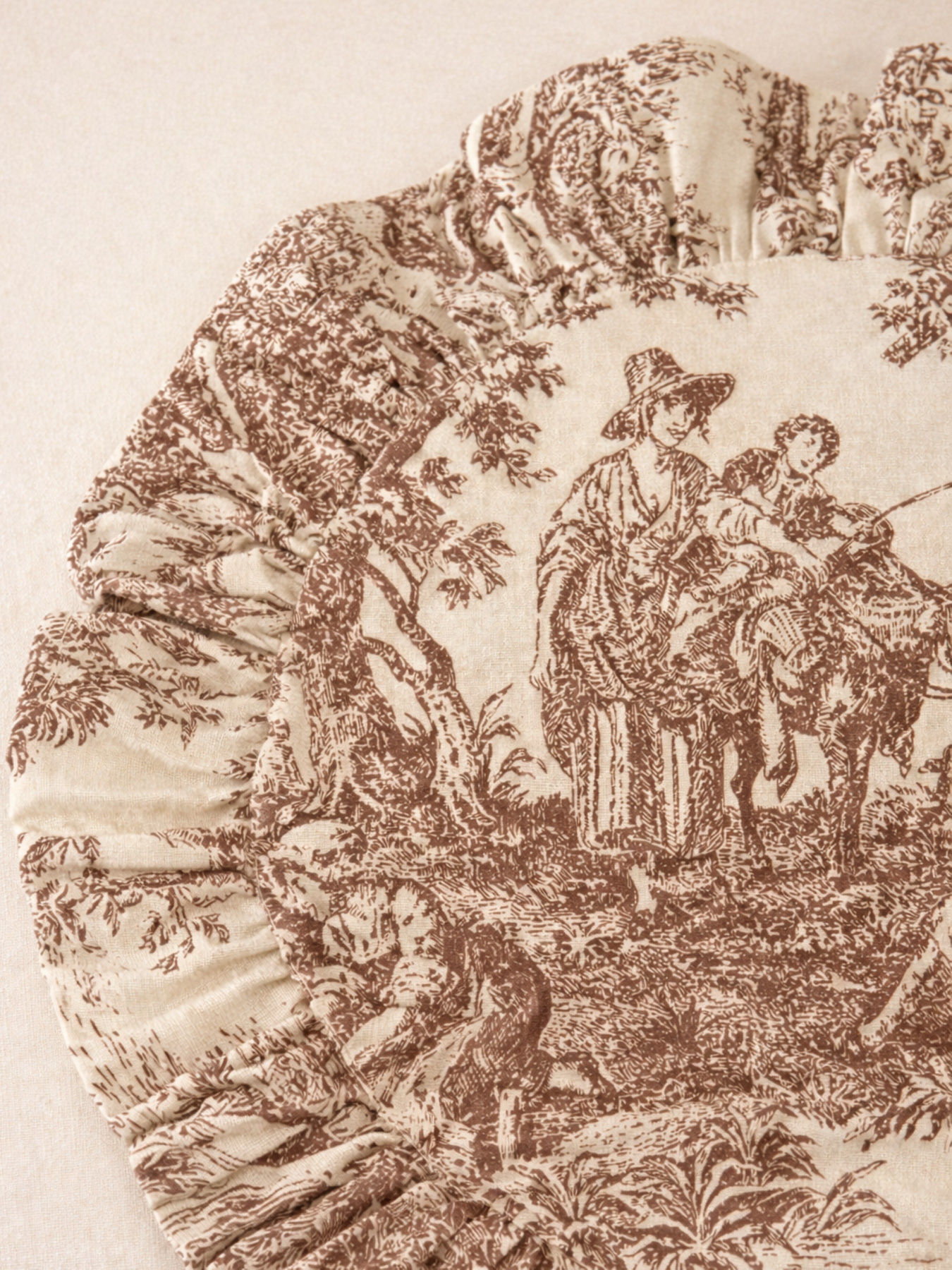 Серветка сервірувальна з рюшами бавовняна водовідштовхуюча Italiano Beige модель 25576 Фото