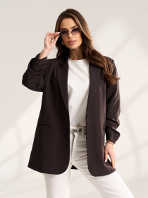 Жакет ISSA Plus модель SA-696_темно-коричневый Фото