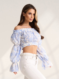 Топи модель SA-708_белый_голубой Фото