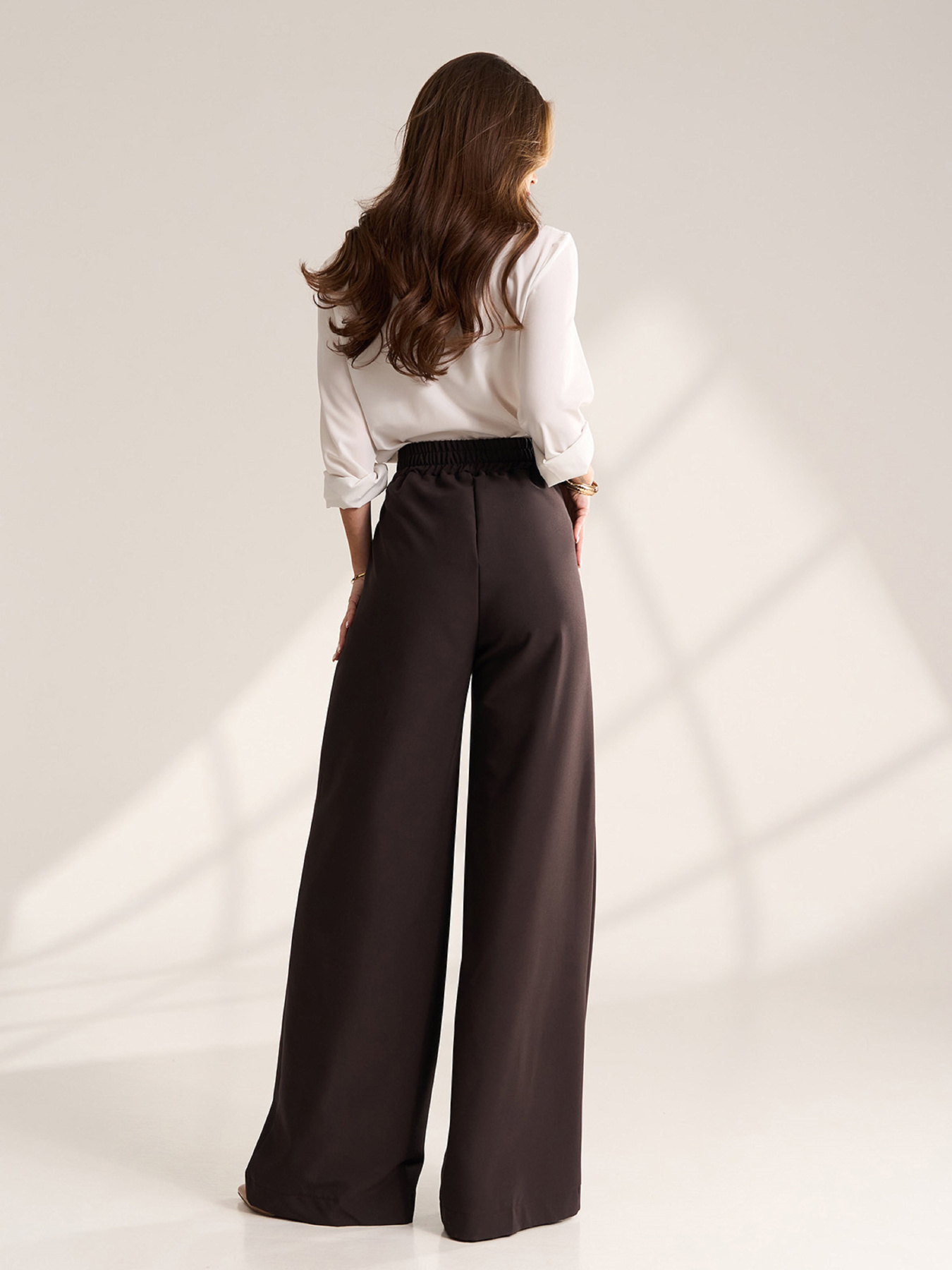 Жіночі брюки модель SA-706_темно-коричневый Фото