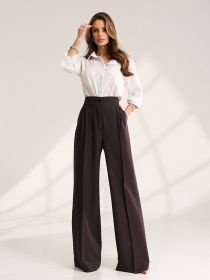 Жіночі брюки модель SA-706_темно-коричневый Фото