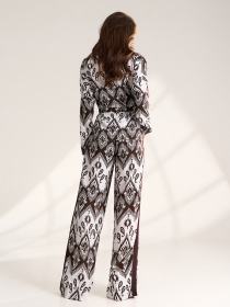 Костюмы модель 15546_коричневый_белый Фото