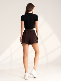 Повседневные шорты ISSA Plus модель 15556_темно-коричневый Фото