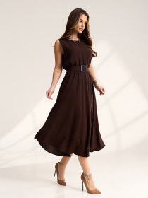 Платья ISSA Plus модель 15561_темно-коричневый Фото