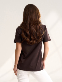 Футболки модель 15565_темно-коричневый Фото