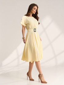 Сукня міді ISSA Plus модель 15568_желтый Сукня міді ISSA Plus модель 15568_желтый Фото