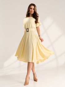 Сукня міді ISSA Plus модель 15568_желтый Фото