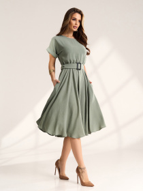 Сукня міді ISSA Plus модель 15568_оливковый Сукня міді ISSA Plus модель 15568_оливковый Фото