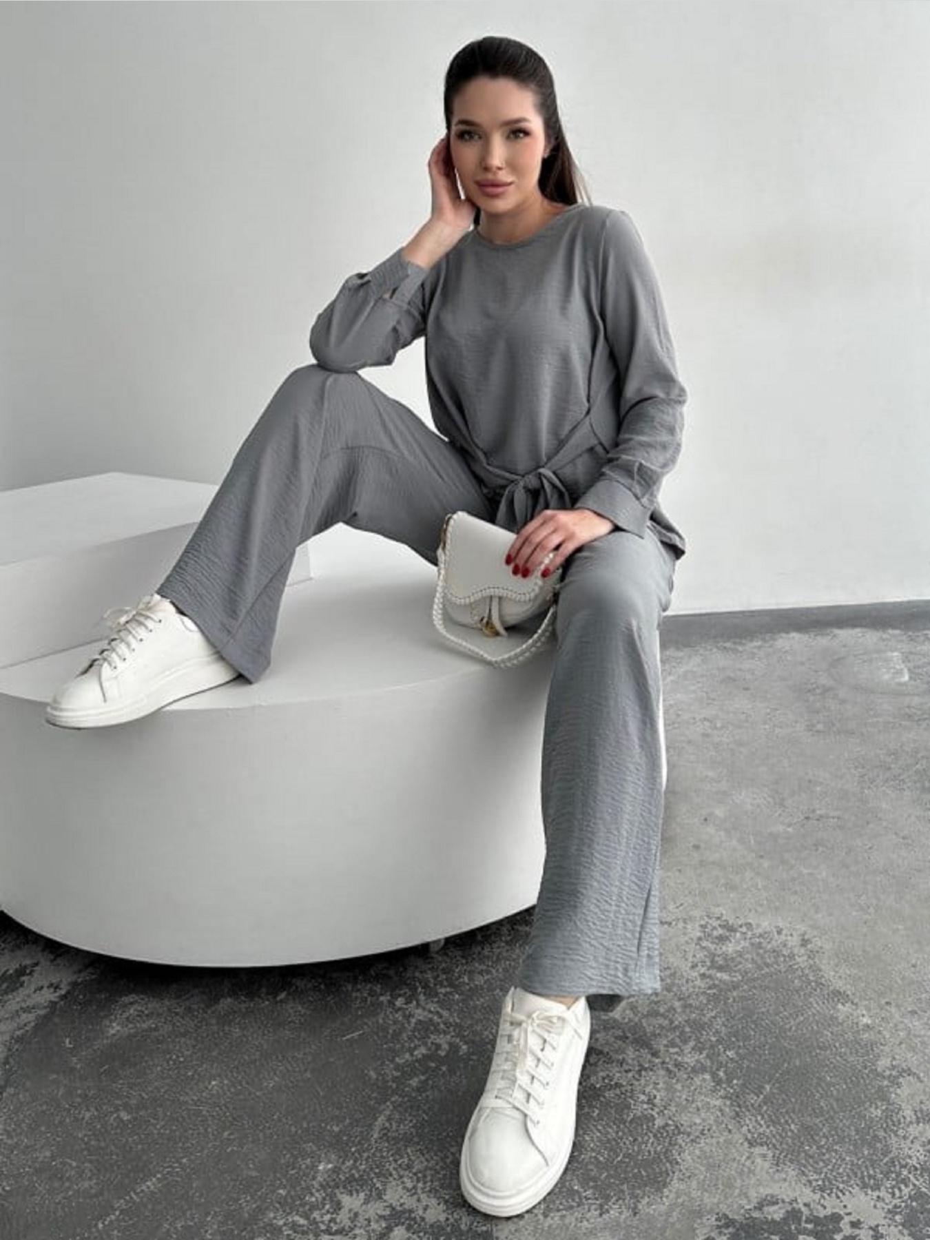 Костюмы модель 13746A_серый Фото